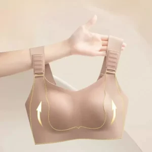 Women Plus Size Seamless Bra Adjustable Strap Anti Sagging